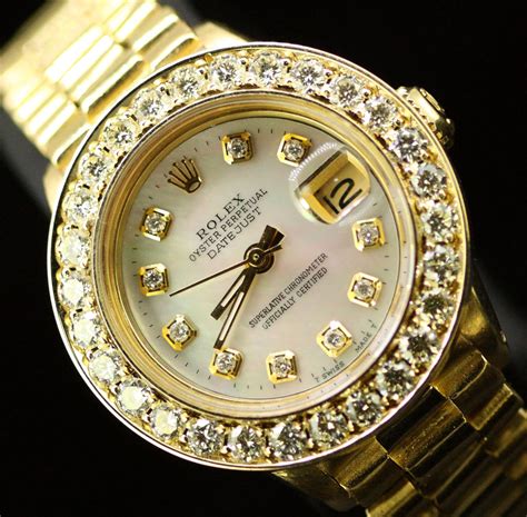 ladies rolex oyster perpetual datejust president gold watch|rolex oyster perpetual female.